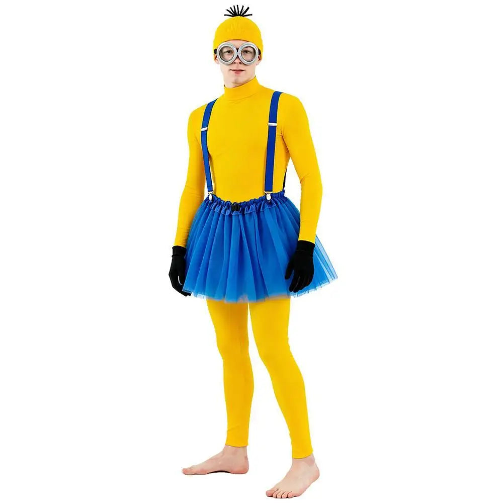 Funny Yellow Goggle Henchmen Anime Cartoon Thief Masquerade Full Clothes Set Costume - alternate view 4
