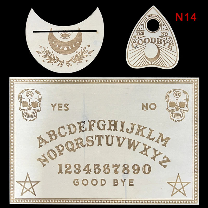 12-Inch Engraved Wooden Pendulum Divination Board