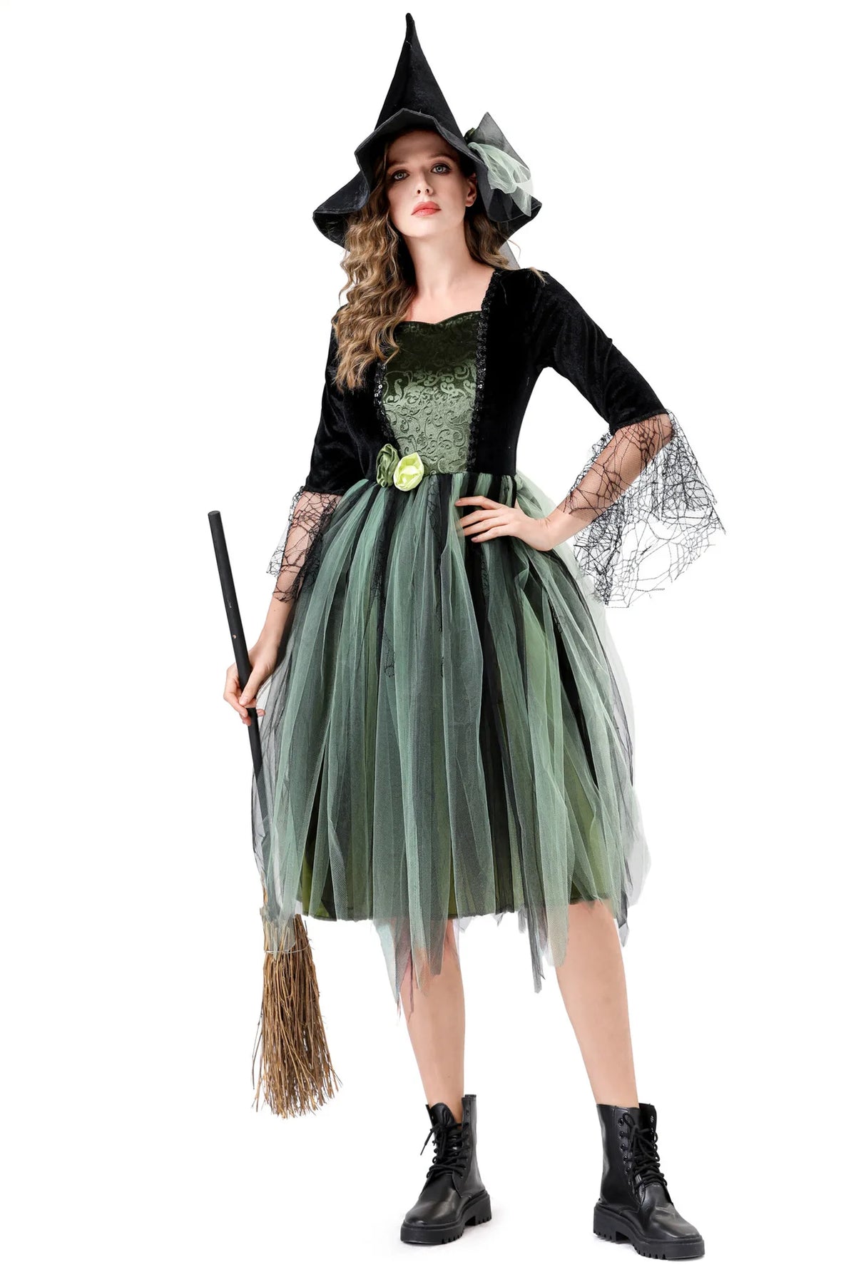 Women's Witch Halloween Costume - Army Green - product image 5