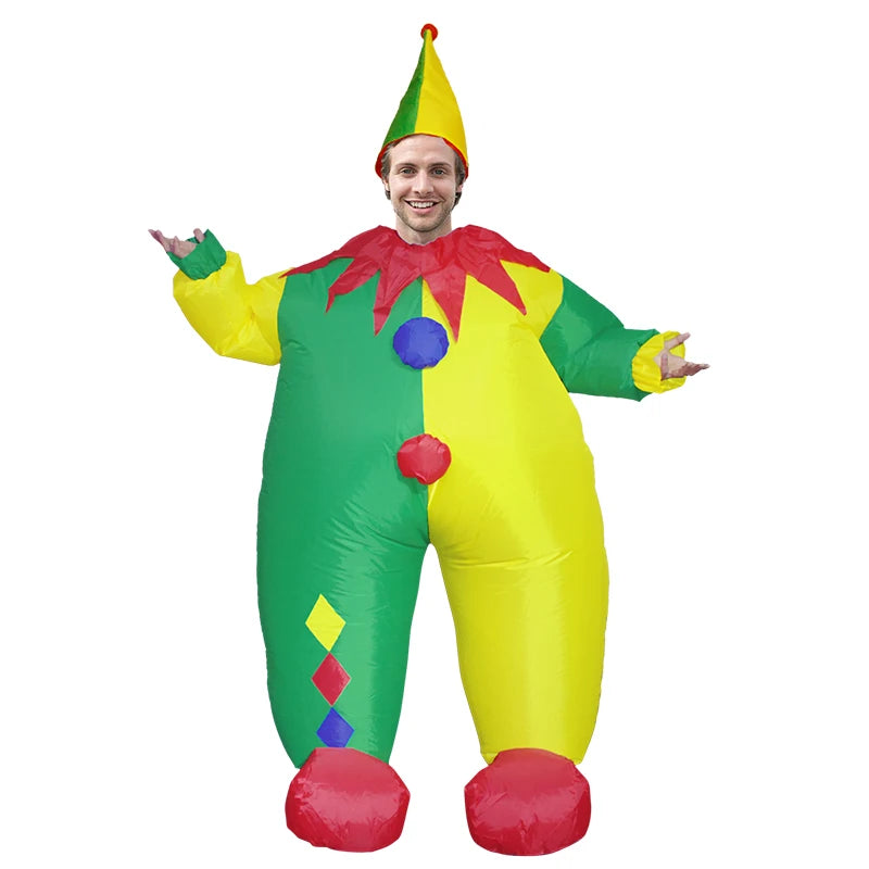 Adult Inflatable Ballet Clowns Costume Fit for Halloween Performance Joker Costume for Men - 1114 Adult Size / 59.1–74.8 in (150–190 cm)