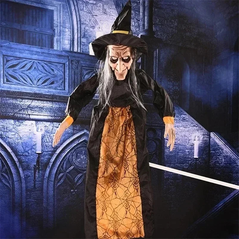 Halloween Witch Ghost Decor Horror Pendant Glowing Prank Props Electric Toys - product image 3