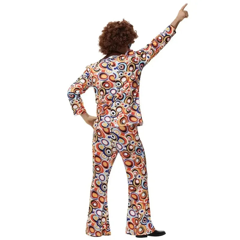 Couples Retro 70s 80s Disco Hippie Rock Disco Outfits Dance Fantasia Costume - alternate view 6
