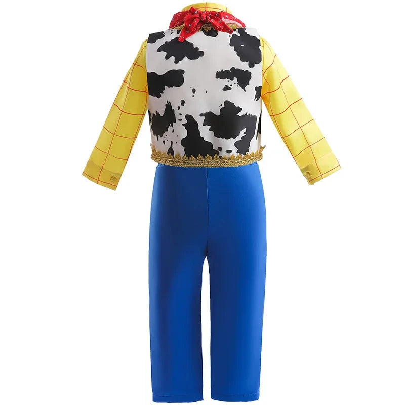 Anime Story Woody Boy Toy Costume Cowboy Halloween for Kids 0-6 Year Performance Costume - Full Set / 120