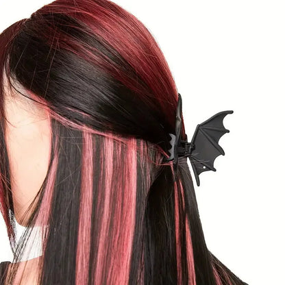 Gothic Bat Hair Clip Halloween Matte Black Gothic Punk-Style Animal Print Hairpin for Women, Elegant Party - product image 4