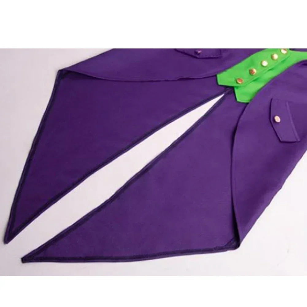 Movie Super Villain Costume Disguise Joker Costume Fantasy Tuxedo Jacket Vest Suit Adult - PURPLE / XXL