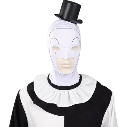 Art the Clown Terrifier Costume Dress Outfit Latex Masks Kids Adult Men Women Roleplay - Costume A / 120