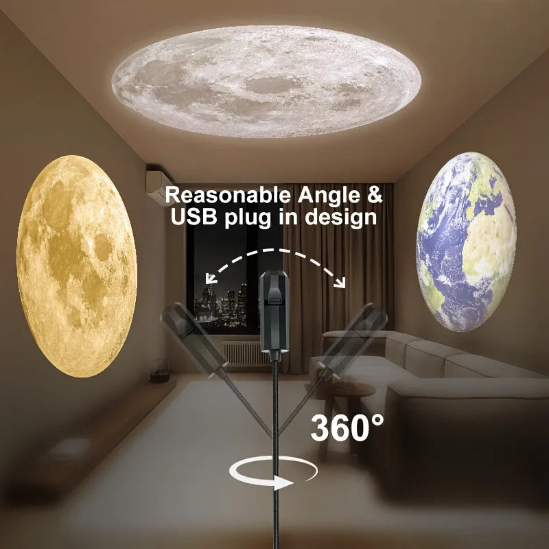Rotating USB Halloween projection light with ghost pumpkin and spooky scene patterns
