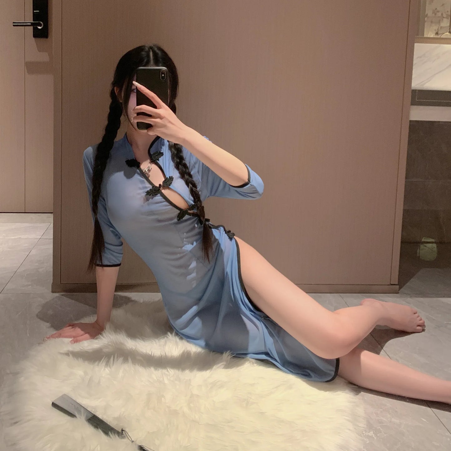 Women's BDSM Christmas Costume - alternate view 4