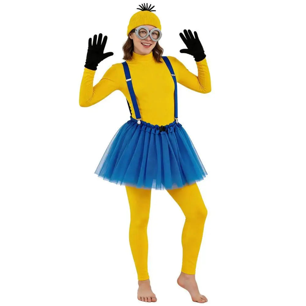 Funny Yellow Goggle Henchmen Anime Cartoon Thief Masquerade Full Clothes Set Costume - alternate view 2