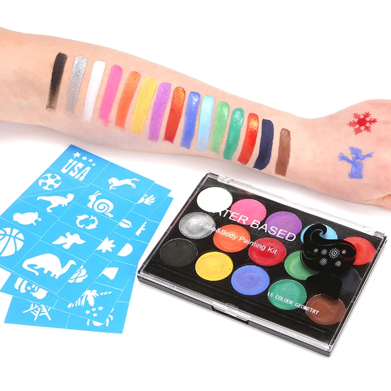Halloween Face Kids Tattoos Templates Painted Stencils Glitter - Halloween Makeup - product image 3