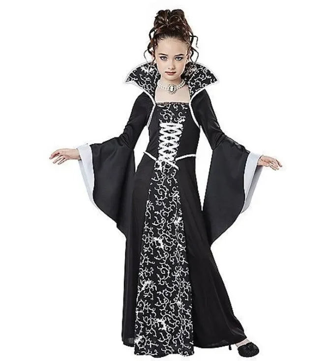 Halloween Costume for Kids Halloween Fantasy Vampire Costume Girls Witch Costume Kids for - white / 150