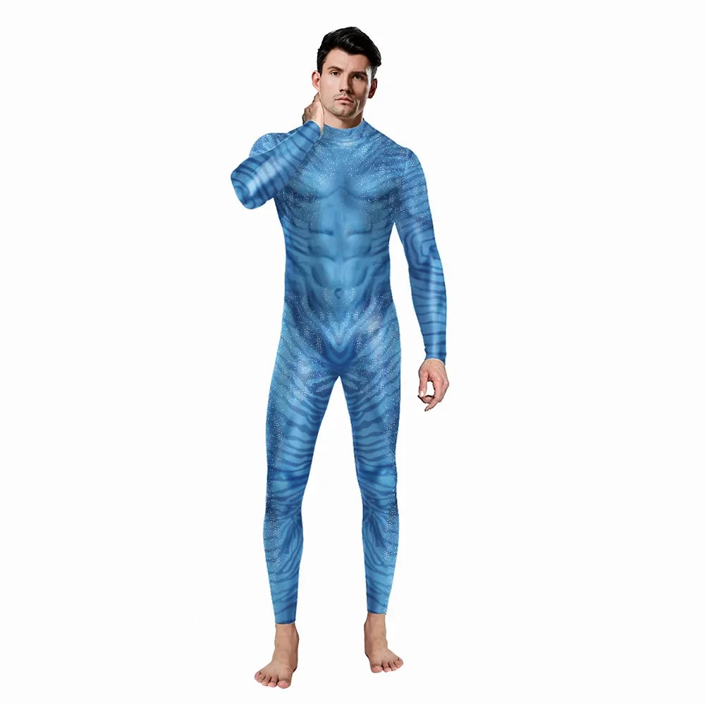 Avatar Costumes Women and Men Costume the Way of Water Bodysuit Sexy Jumpsuit for - B142-255 / L