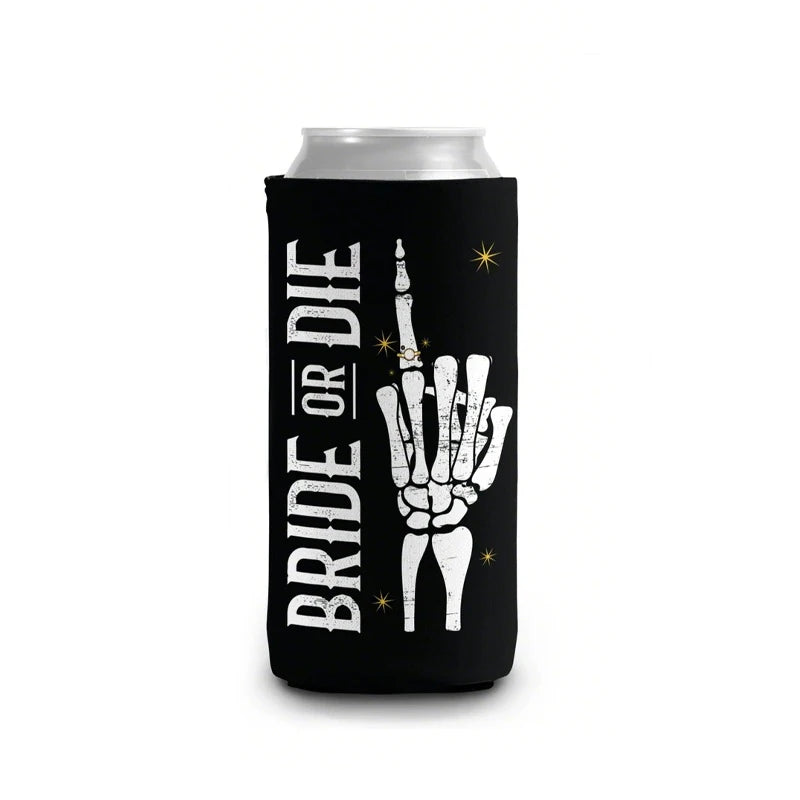Bride or Die Till Death Do We Party Bachelorette Party Black Can Cooler - product image 5