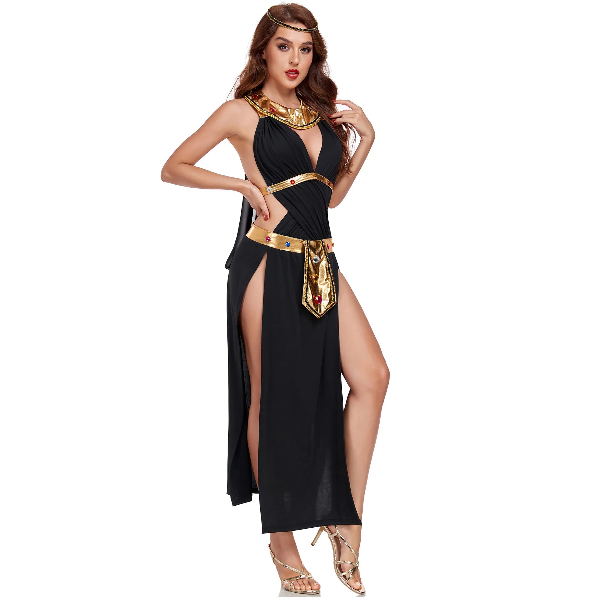 Sexy Greek Goddess Costume Ancient Roman Egyptian Style Female Spartan Queen Costume Halloween Party Role - product image 2