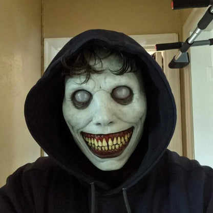 Horror Smiling Demon Face Mask Creepy Halloween Costume Props Evil Costume Accessories - View 2