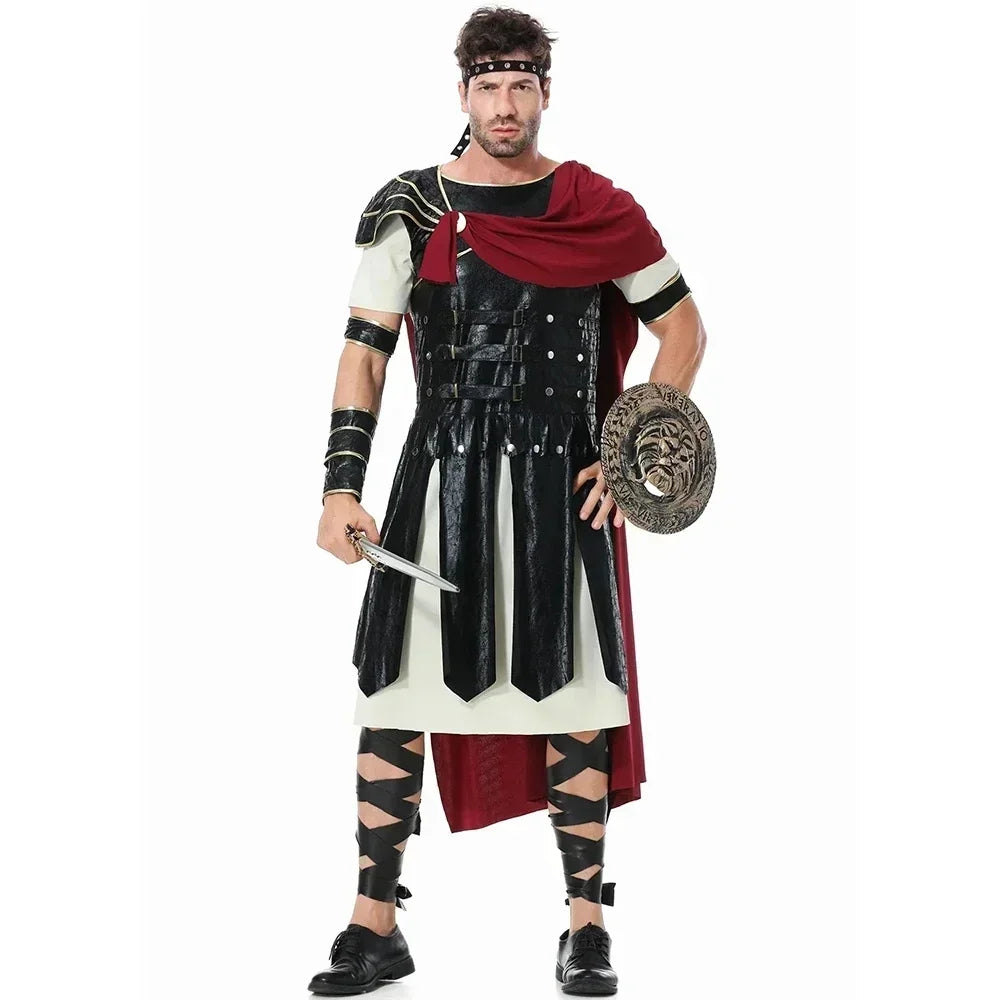 Halloween Medieval Roman Royal Knight Warrior Cloak Spartan Gladiator Costume Knight Julius Caesar Costumes - product image 4