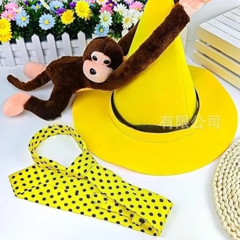 Accessories Curiosity Monkey Character Decoration Yellow Mr Hat Prop - alternate view 3