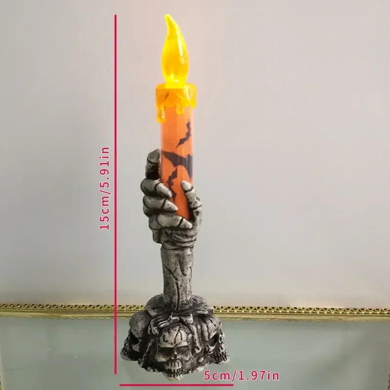 Halloween Skeleton Ghost Hands LED Candle Decoration