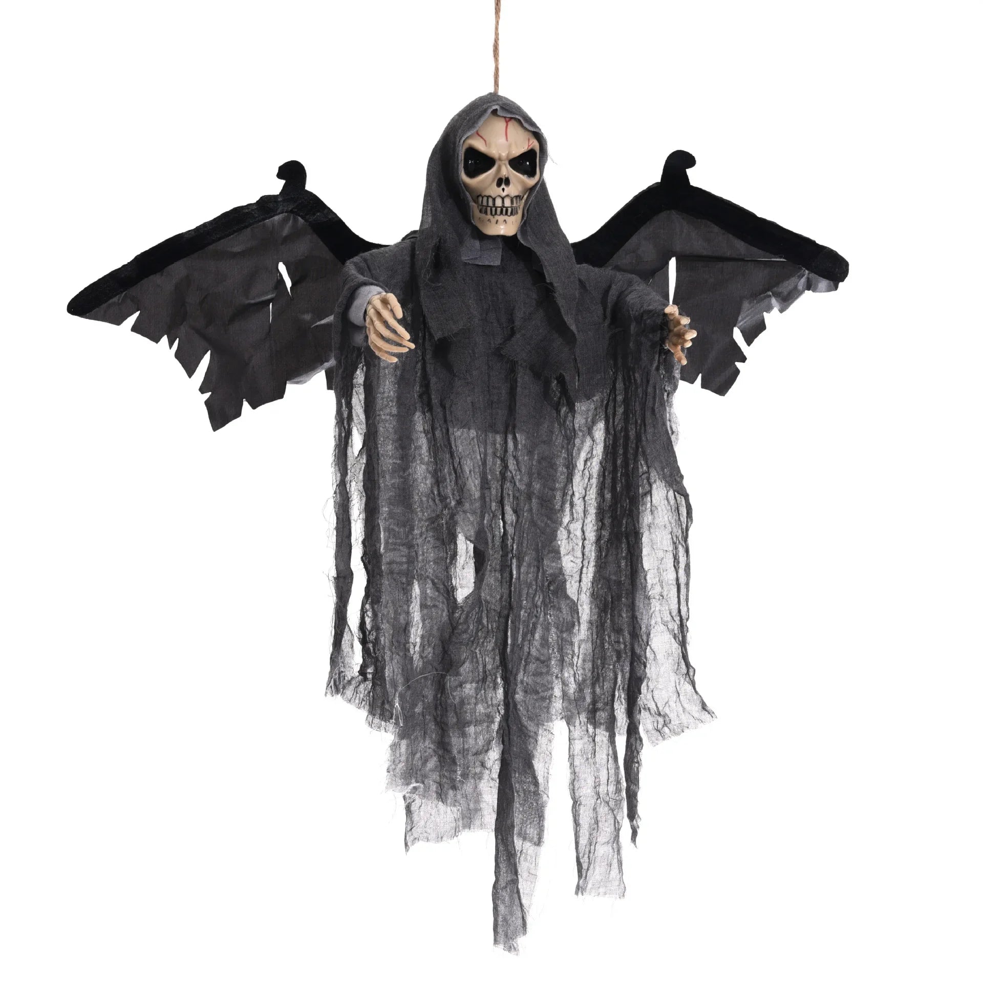 Halloween Hanging Ghost Horror Sound Eyes Glowing Wings Moving Indoor Outdoor - product image 1