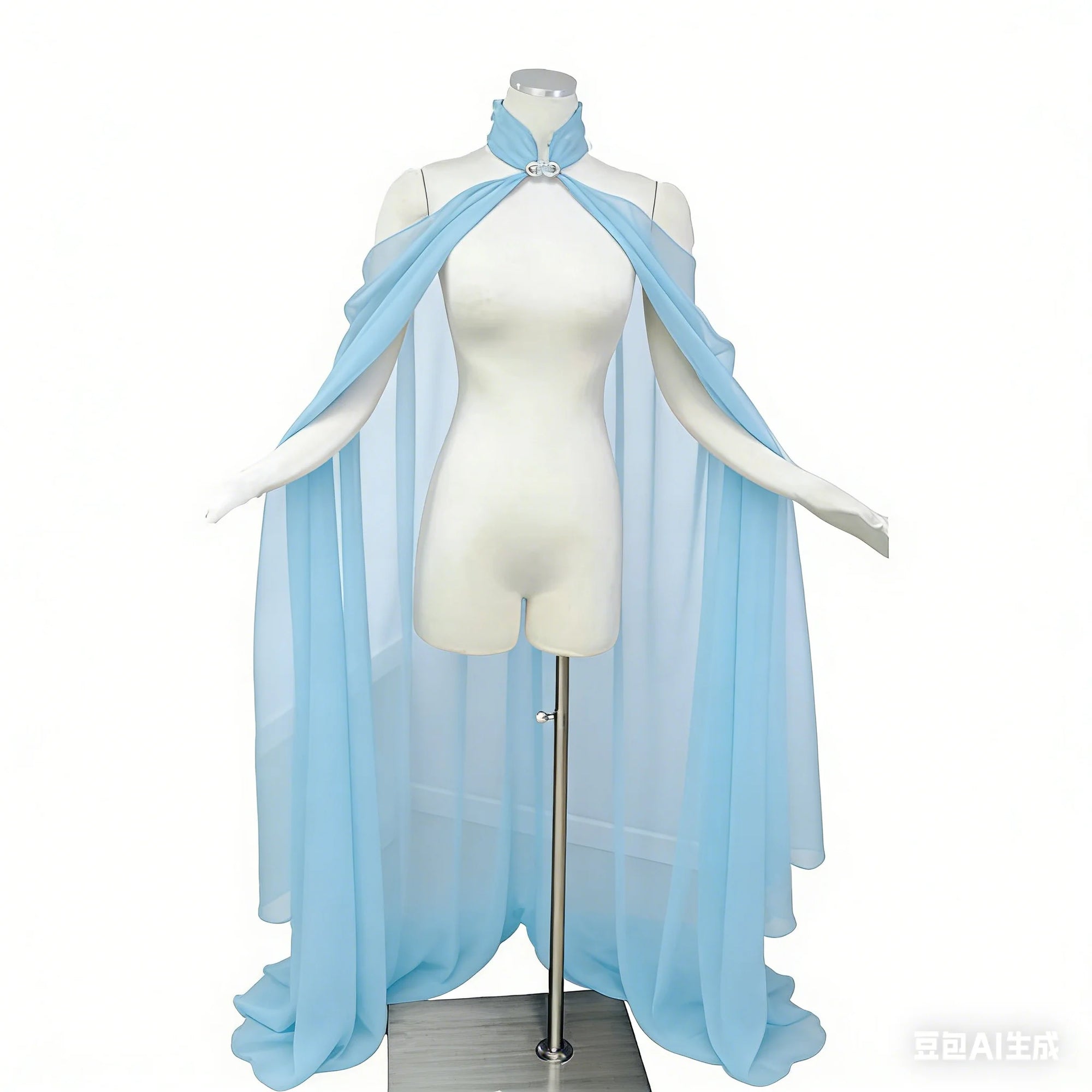 Women's Medieval Shawl Cape Cloak Neck Princess Witch Bride Costume - alternate view 8
