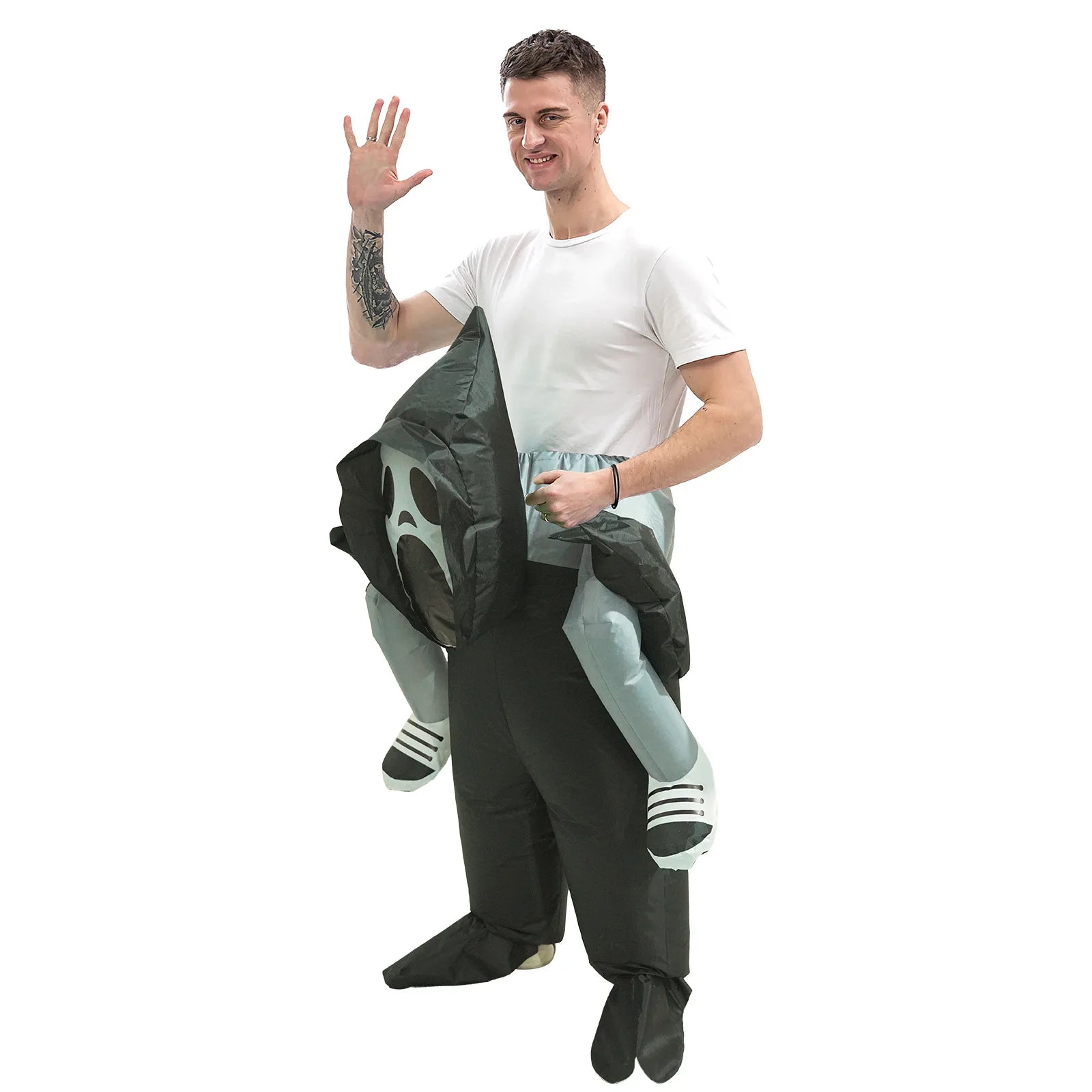 Halloween Ghost Inflatable Costume Scary Cosplay Outfit Ghost Back-Carry Pants Inflatable Cycling Carniva - product image 5