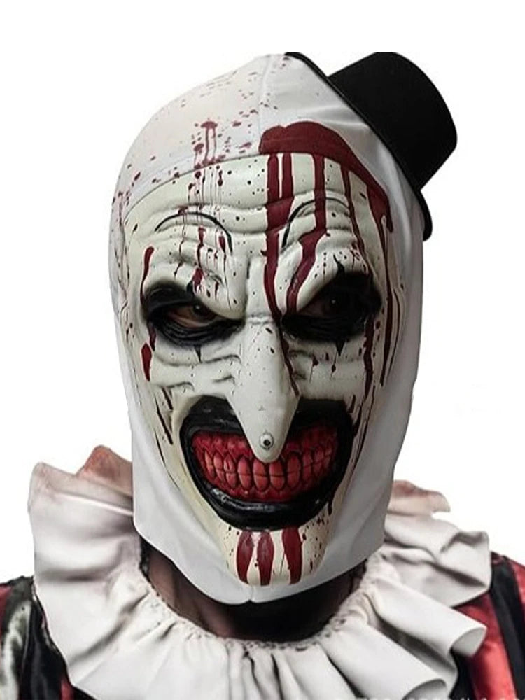 Halloween Horror Clown Mask Terrifier Art the Clown Costume Full Head Mask with Blood - View 7