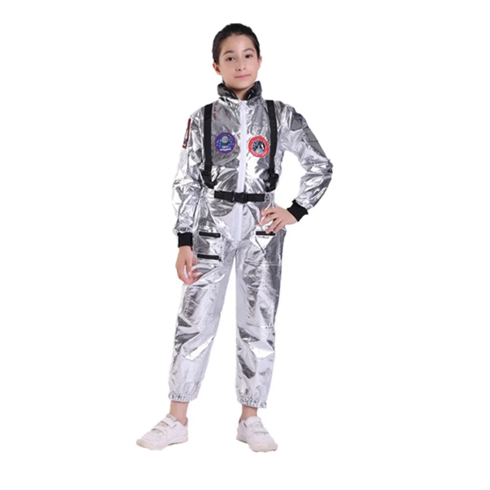 Halloween Adult Kids Astronaut Costume Couples Spaceman Costume Space Suit Halloween - Kids / L
