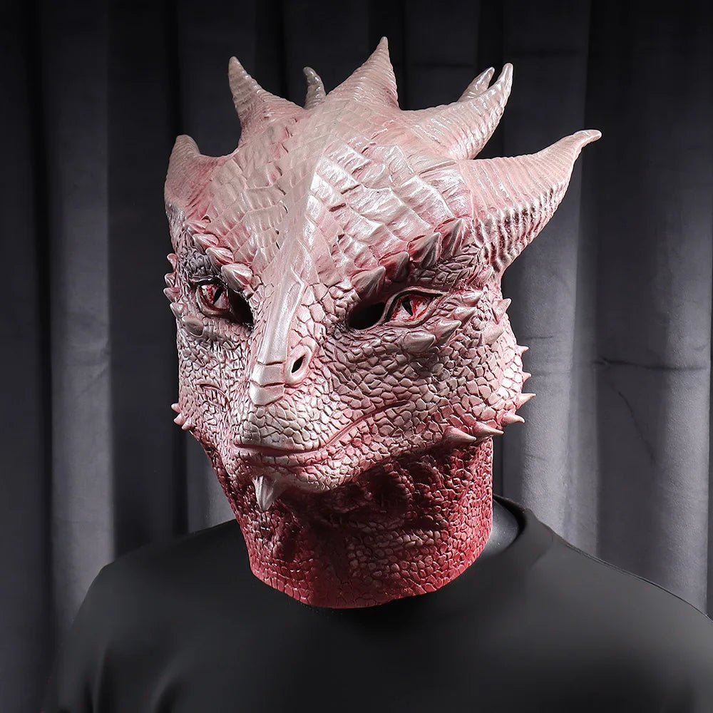 Game Dragon Mask Cosplay Animal Warrior Character Monster Latex Helmet Halloween Costume Props - product image 4