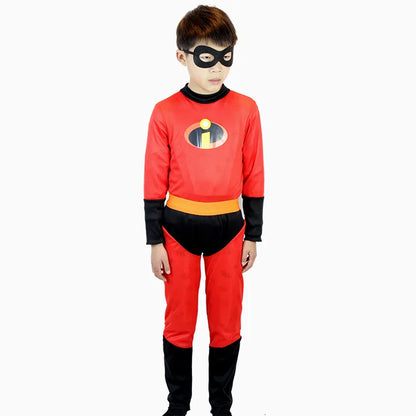 Kid Halloween Anime Costumes Girl Mr Incredible 2 Costume Boy Superhero Up Kids Red - Boys / M