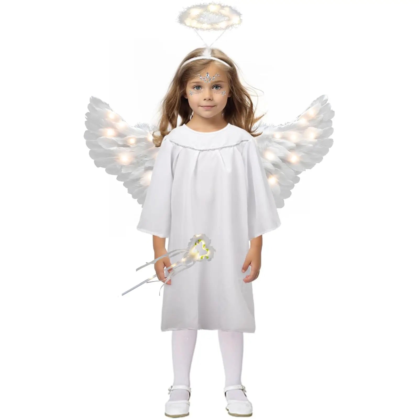 31.5 "adult angel wing halo and fairy wand for adult women, children, girls, ,