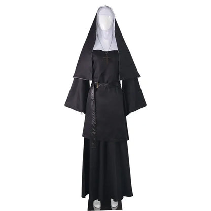 ROLECOS the Nun Costume Horror Films Costume Cross Ghost Halloween Costume the Conjuring - NUN / XXL
