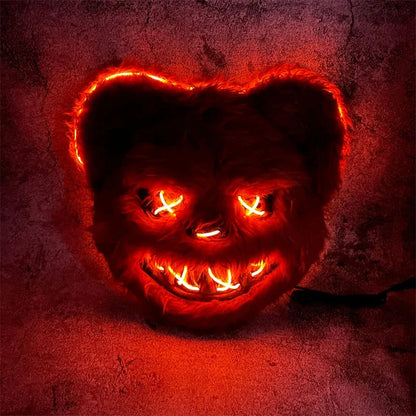 Luminous Rabbit ro Bear Cos Props LED Dance Scary Creative Cartoon Animal Mask - alternate view 4