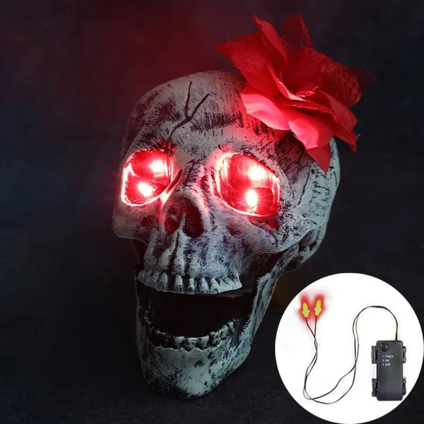 Halloween Led Glowing Eyes with Timer Light Up Props for Skulls Skeleton Eyes Horror DIY Eyes for Masks - product image 1