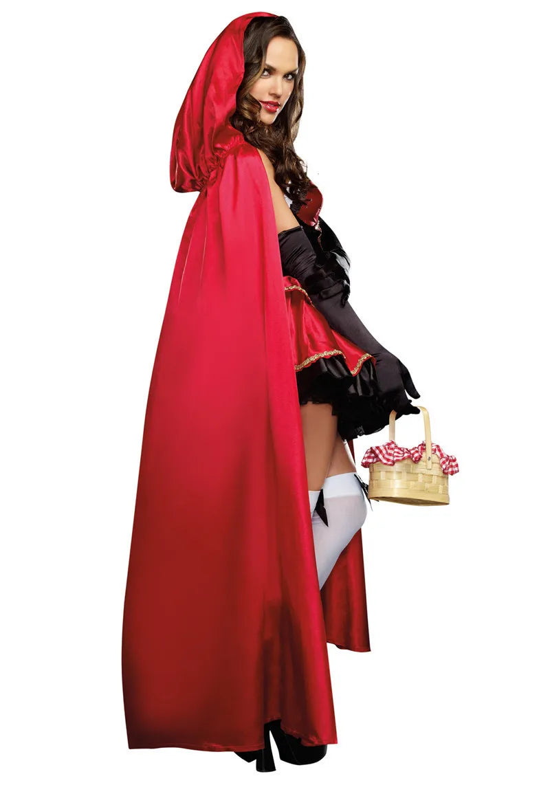 Halloween Costumes For Adult Women Little Red Riding Hood Costume Cloak Queen Fairy Cosplay Uniforms - product image 3