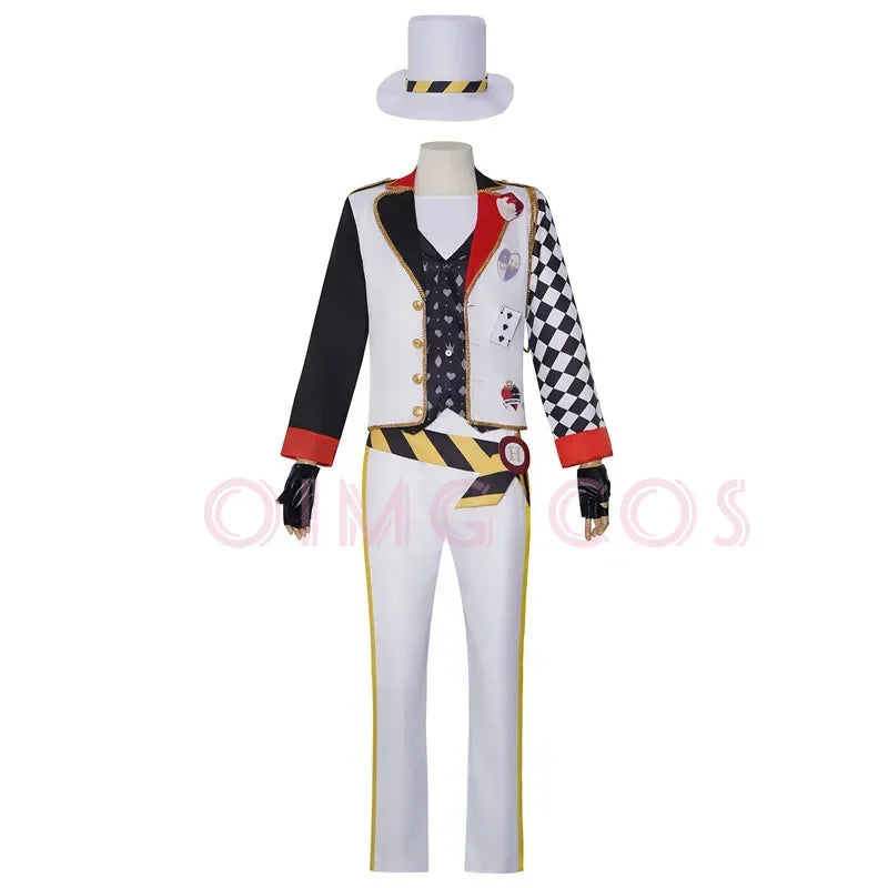 Twisted Wonderland Ace Trappola Costume Deuce Adult Uniform Anime Trey Halloween Cater - E Costume / XXXL
