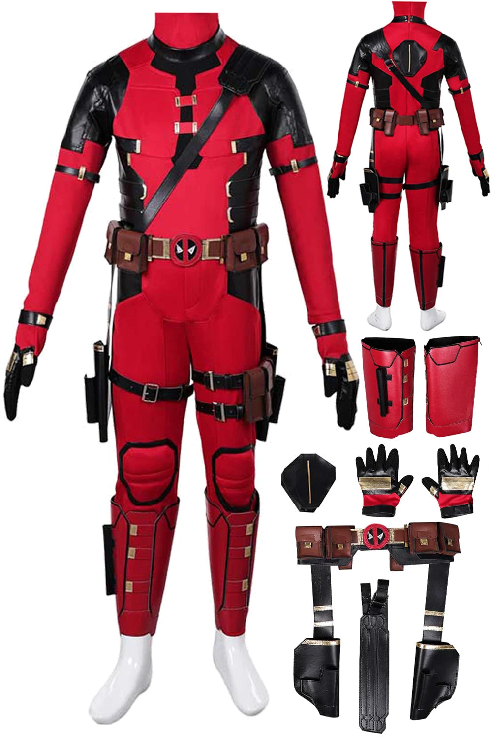 Children Dead Cosplay Pool Costume Kids Superhero Jumpsuit Gloves Little Boys Movie Dead Disguise Halloween - product image 1