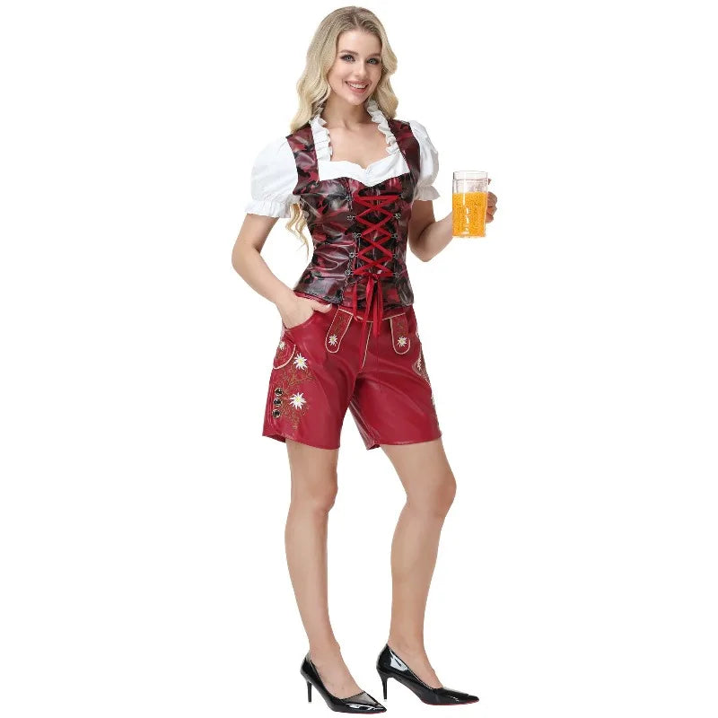 Women's Oktoberfest Corset & Shorts Halloween Costume