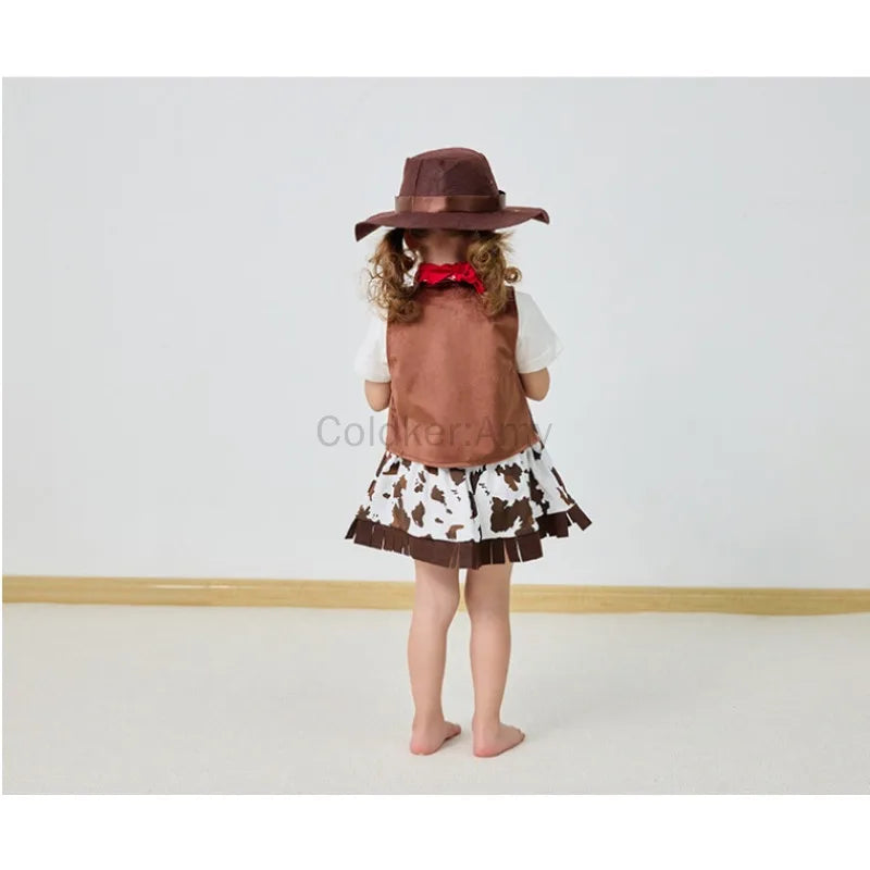 Purim Halloween Costumes for Baby Toddler Kids Child Girls Cowgirl Cowboy Costume - set 2 / 130
