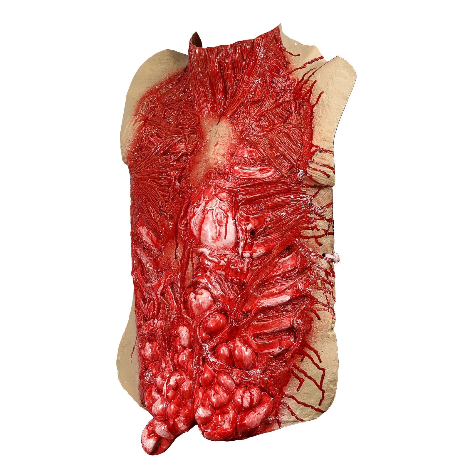 Bloody Intestine Torso Chest Scary Fake Body Parts Creepy Zombie Costumes Horror Halloween - View 3