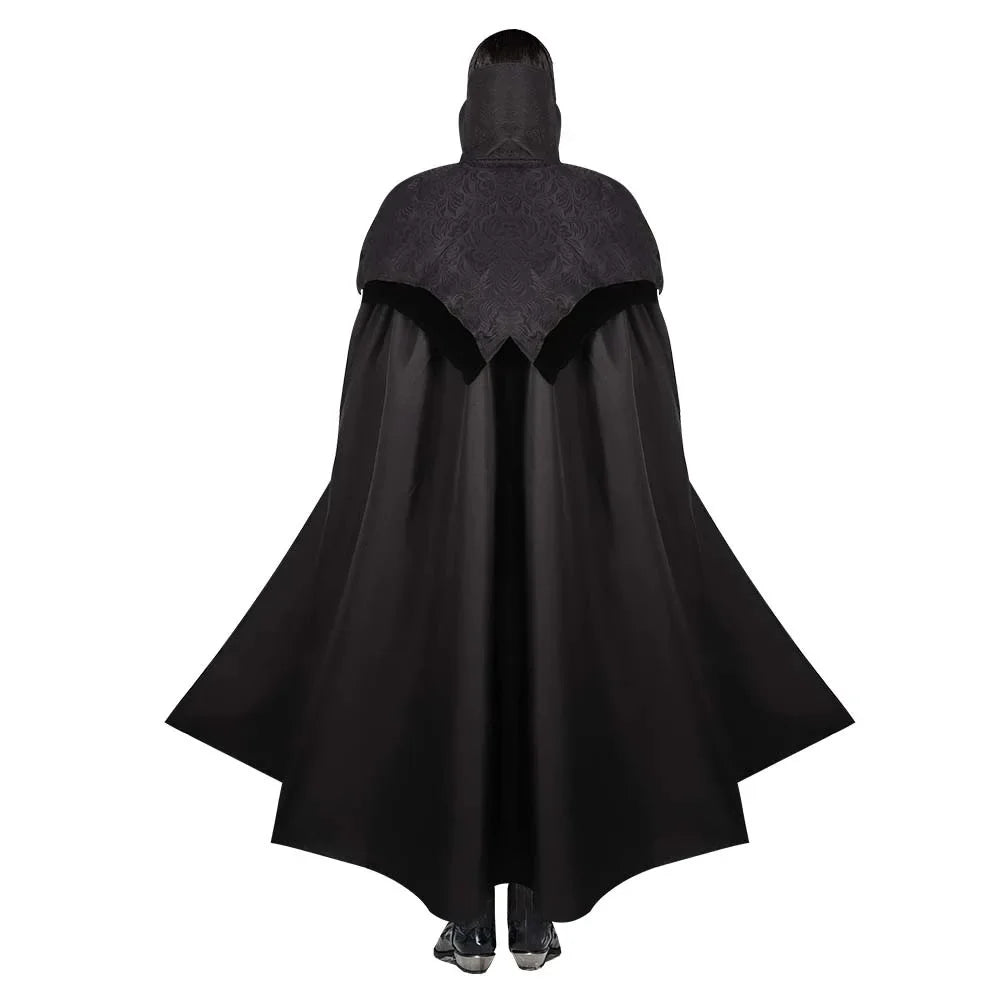 Halloween Medieval Men's Vampire Cosplay Costume Gothic Retro Hooded Black Cape Knight Pirate Robe Carnival - product image 5