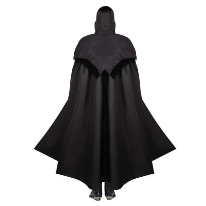 Halloween Medieval Men's Vampire Cosplay Costume Gothic Retro Hooded Black Cape Knight Pirate Robe Carnival - product image 5