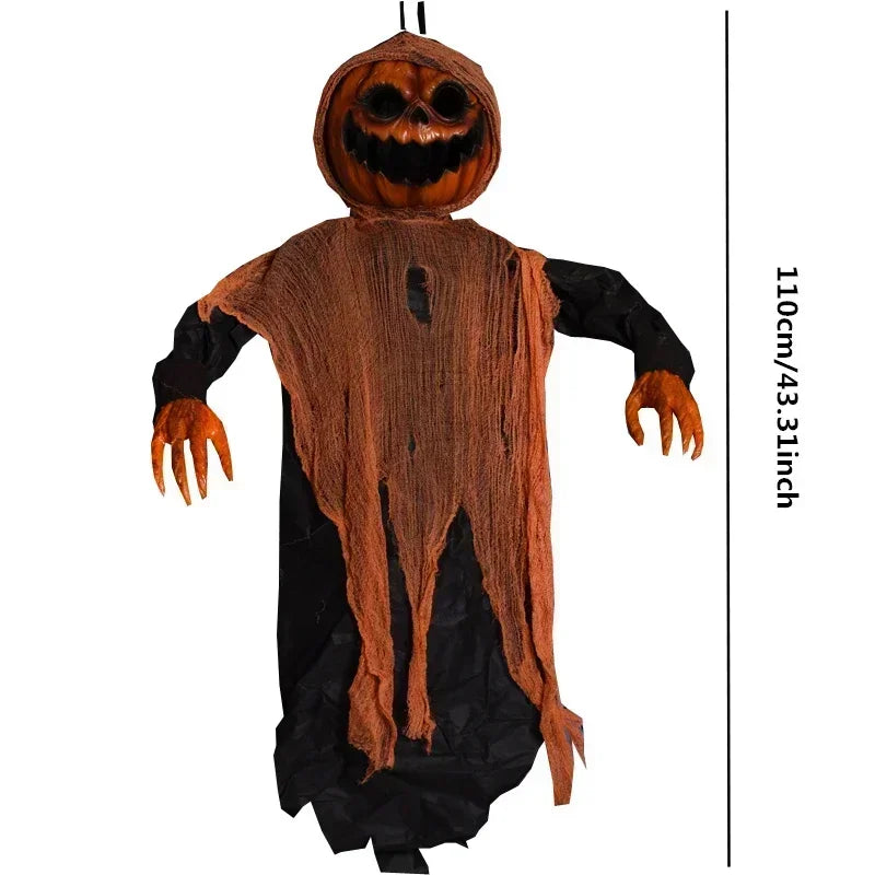 1-Piece Halloween Decoration Hanging Pumpkin Head Scream Sound Party Prop Haunted - product image 28