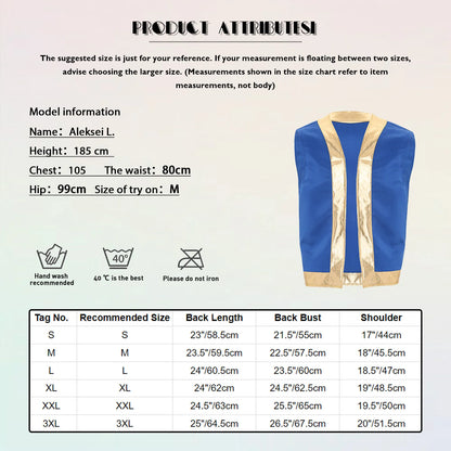 Men's Toad Game Character Open Front Loose Vest Waistcoat Costume - alternate view 6
