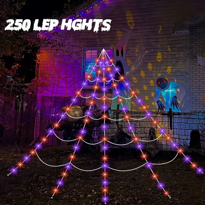 26.2 FT Spider Light-Up Outdoor Halloween Spider Web Decoration Costume - product image 7