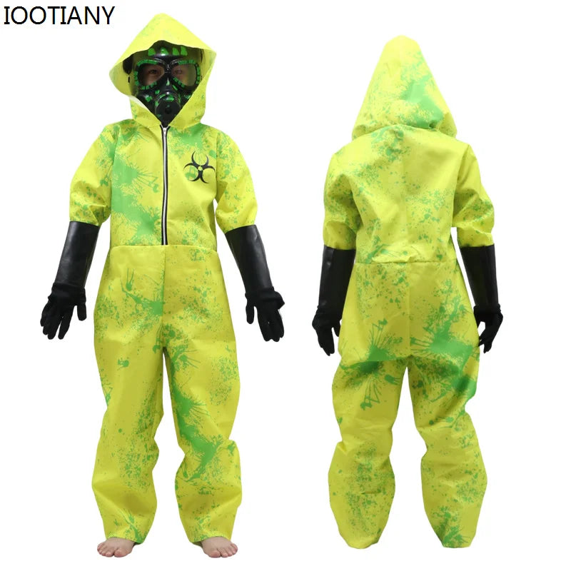 Unisex Zombie Apocalypse Zombie Infected Person Cosplay Parent-Child Costume Halloween Nuclear Radiation Virus