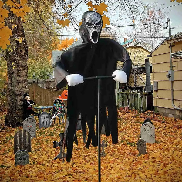 Garden Ghostface Scarecrow Halloween Decor Outside Hanging Scary Ghost Scarecrow Decorations Creative - product image 1