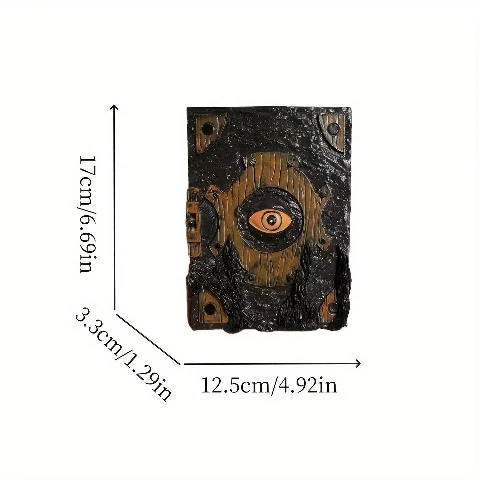 Creepy Devil Eye Halloween Decor Horror Book Curse Gothic Home Ornament - product image 4