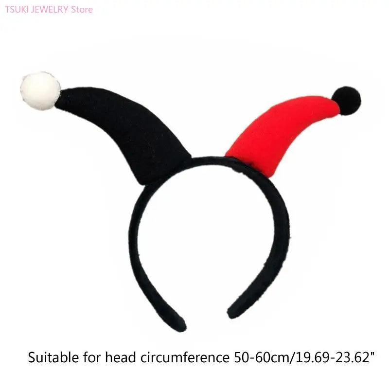 62KE Halloween Clown Color Matching Clown Horn Headband Movie Evil Hair Hoop Gothic - View 6