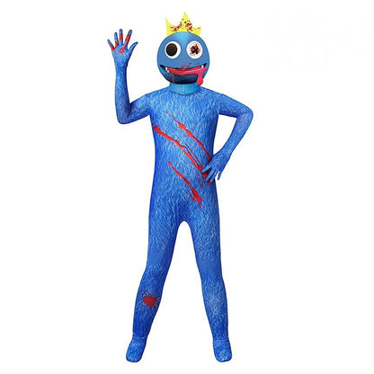 Cosplay Costumes Kids Boy Halloween Blue Monster Horror Games Jumpsuit Carnival Birthday Party Costumes Girls One Piece Suit