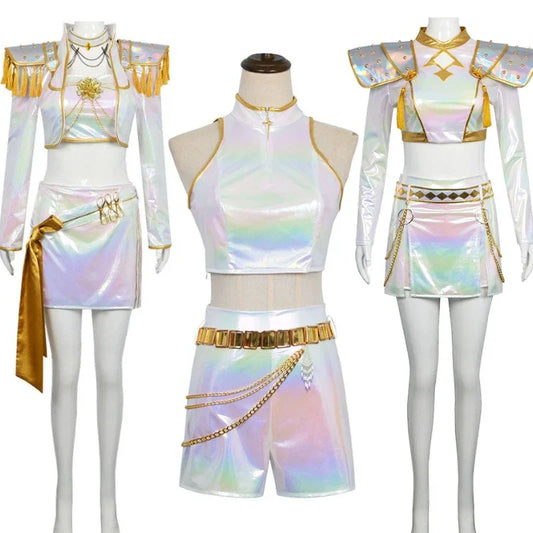 New Movie Cosplay Costume Rumi Zoey Mira White Set Adults Kids Halloween Party Props Stage Show Accessories - product image 1